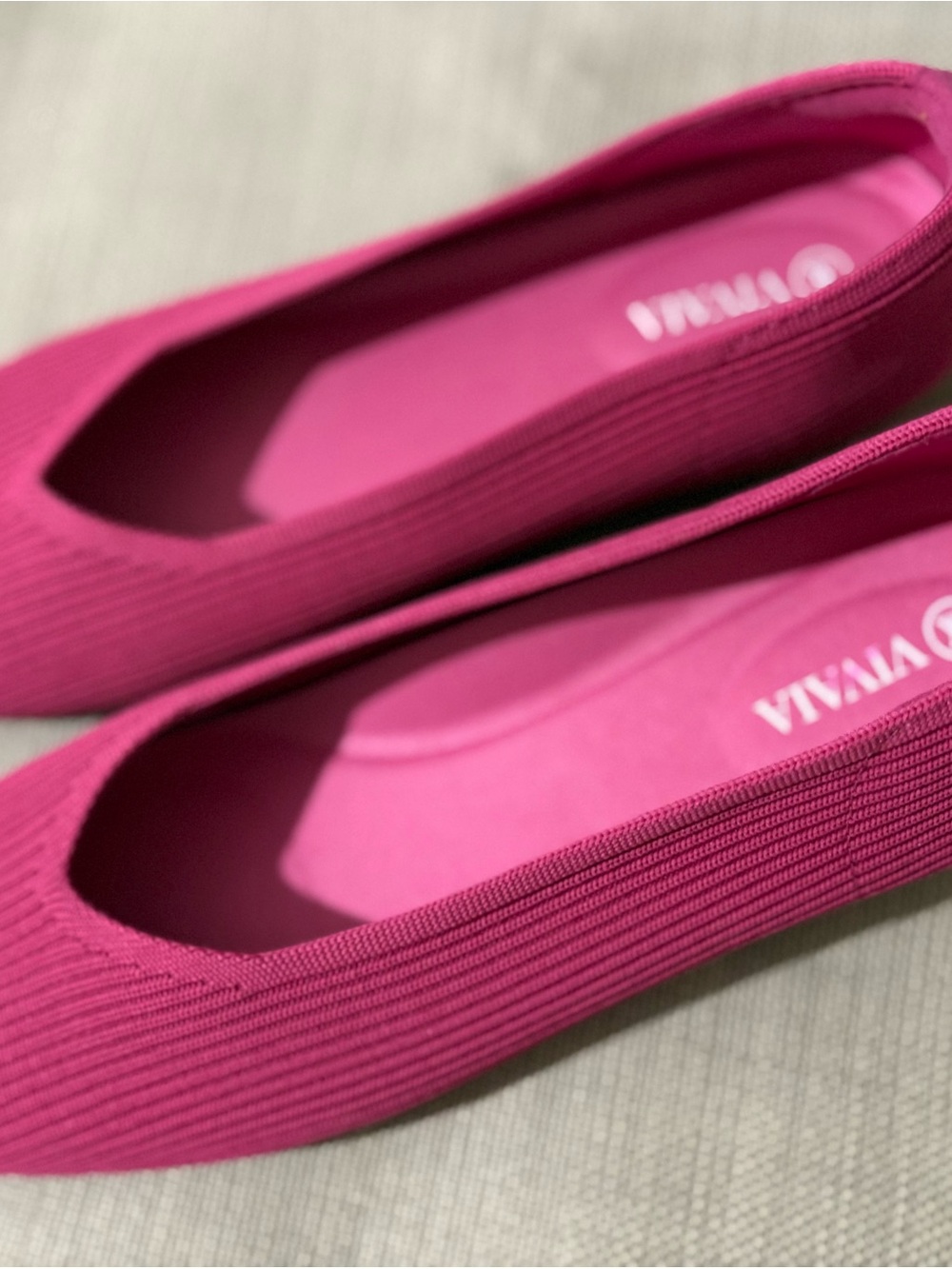 VIVAIA Hot Pink Knit Ballet Flats size 9